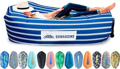 Chillbo Shwaggins Aufblasbare Couch, Cooler aufblasbarer Stuhl, einfacher Aufbau, er ist ideal als Wanderausrüstung, Strandkorb und auf Musikfestivals. Geschenke für Papa