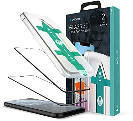 Deppa |2 Stück| Schutzfolie für Iphone 11/XR Full Screen (6.1 Zoll) mit Schablone Glas Folie - Schutzfolie, Schutzglas, Displayschutz mit Schablone