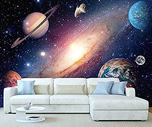 Raumplaneten Galaxy Universe Stars Wandbild Foto Wallpaper Bild 1 3D Wallpaper Wanddekoration fototapete 3D Tapete effekt Vlies wandbild Schlafzimmer-400cm×280cm