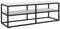 vidaXL TV Schrank Lowboard TV Möbel Tisch Board Sideboard Fernsehtisch Fernsehschrank HiFi-Schrank Schwarz mit Weißer Marmor-Optik Glas 120x40x40cm