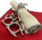 your castle 4er Set Serviettenhalter Serviettenringe Tiermotiv Fisch silberfarben stehend, 7x7x2 cm
