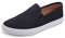 Feversole Women's Fashion Slip-On Trainer Casual Flat Loafers Skater Pumps Trainers Sneakers Shoes Fashion Black Lurex Size 5.5