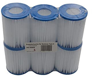 SPIRATO Lot de 6 cartouches filtrantes Type II - Pour systèmes de filtration Bestway
