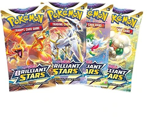 Pokemon Brillante Sterne, versiegeltes Booster-Pack, 4 Stück