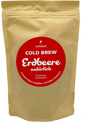 Kalter Tee zum Aufgießen | Erdbeere | Cold Tea - Zuckerarm & Kalorienfrei | Fruchtiger Kaltaufguss in 15 Minuten | Eistee - Erfrischend und Fruchtig