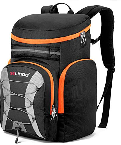 Gelindo 55L Skischuhtasche Rucksack: großer Ski-Schnee-Rucksack mit mehreren Fächern – wasserdichte Skischuhtaschen Rucksack, schwarz (SBSQ01BK01)