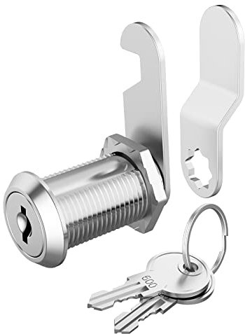 Schrankschlösser mit Schlüsseln, gleichschließendes Nockenschloss, sichere Schubladen-Briefkasten-Datei-Werkzeugkasten-RV-Fach-Ersatzschlösser, Zinklegierung (1 Pack 1-1/8 Zoll)