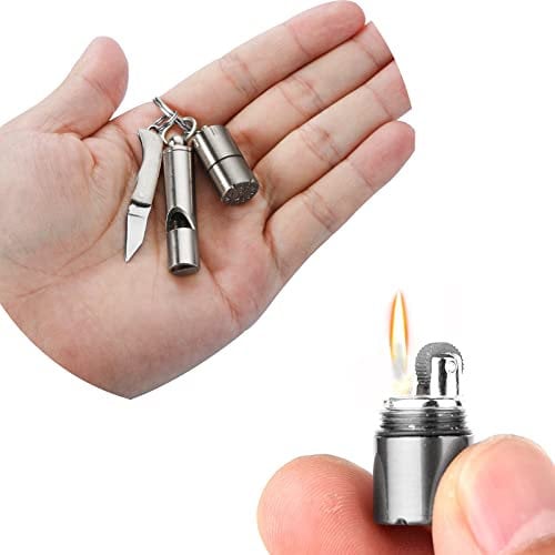 TUXUNQING Überlebenswerkzeug Set, Mini-Messer, Mini-Öllampe, Camping- und Outdoor-Werkzeug, Camping- und Outdoor-Ausrüstung für den Einsatz im Freien