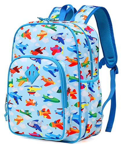 VASCHY Kinder-Rucksack, 11,5 l, leicht, Schultasche für Jungen und Mädchen, wasserabweisend, Kleinkind-Rucksack mit reflektierendem Brustgurt, Kinderrucksack mit elastischen Flaschentaschen für