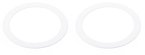PATIKIL Metallische Goof Trim-Ring, 2 Stück 3,78 OD 2,99 ID Runder Deckenleuchten-Ringverkleidung für Einbauleuchten-Abdeckung, Mattweiß