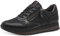 Jana Damen Sneaker flach mit Reißverschluss Vegan, Schwarz (Schwarz/Bronze), 39 EU