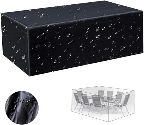 KDOVOKD Gartenmöbel Abdeckung 100x50x80cm(LxBxH),Schutzhülle für Garten-Tische und Möbel-Gruppen - Wasserdicht und UV-stabilisiert- Premium Abdeckhaube Abdeckung Abdeckplane aus 420D Oxford Gewebe