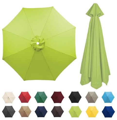 Universal Umbrella Replacement Cloth 6 Arms/8 Arms，Patio Umbrella Cover Cloth ，Replacement Parasol Canopy，2.7 M/3.0M，Parasol Umbrella Replacement Cover (Canopy Only) ( Color : Grass green , Size : 8 R