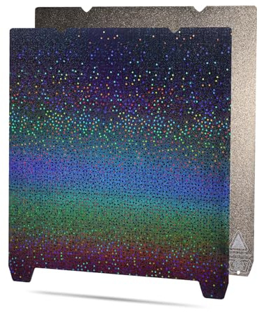 SainSmart D235A Plaque d'impression 235 x 235 mm PEY Lisse Motif étoilé PEI texturé Double Face Lit d'impression Flexible pour K1, K1C, Ender 3 V3/SE/KE, Ender 3 S1/Pro, Ender 5 S1