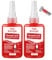 LAMXIN Locktight, Hohe Festigkeit Schraubensicherungslack zum Füllen von Spalten und Festziehen von Schrauben und Muttern, Rostfrei und Locker, Schraubenkleber, 2×50 ml Rot