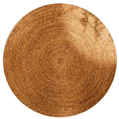 LUOFENG Soft Pad,Natural Handwoven Straw Pad Straw Braided Area Rug Round Rug for Yoga, Fitness Outdoor Rest Relaxation Kitchen Decors