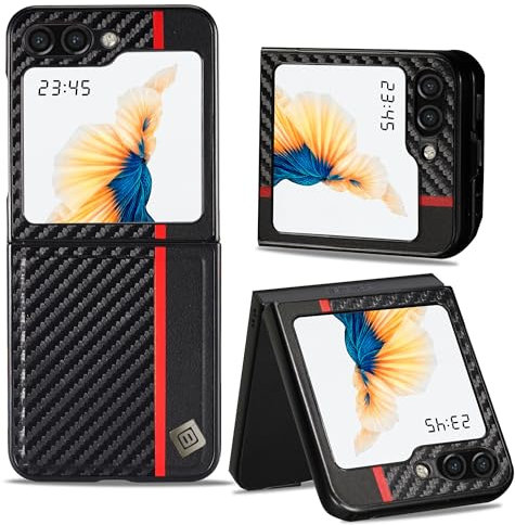 YjkjYii Cover per Samsung Galaxy Z Flip 6 5G 2024 Case,PC Hard Shockproof Custodia,Ultra Leggera - Nero