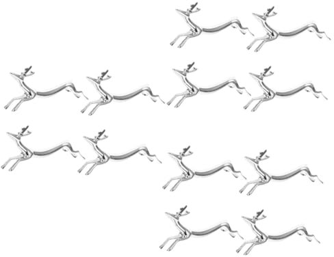 Garneck 12 PièCes Porte-Baguettes en Forme D'AnimalRéUtilisable en Alliage De Cerf Argenté DéCoratif pour HôTel Maison Restaurant FêTe