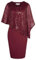 Hanna Nikole Kleider Damen GroßE GrößE Chiffon-üBerwurf Kleid Paillettenkleid Abendkleider Spitzenkleid Cocktailkleid Knielang Abendkleider Glitzer Hochzeitsgast Outfit Party Kleider