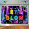 Let's Glow Hintergrund - 70.8'' x 43.3'' Neon Glow Geburtstag Backdrop, Let Glow Party Fotografie Hintergrund für Neon Party Supplies Dekorationen