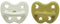 HEVEA Naturkautschuk Schnuller Kiefergerechte Form, 3-36 Monate - hygienisches einteiliges Design für Neugeborene bis Kleinkinder, BPA-frei, weich & langlebig - 2Pack (Archipelago Coziness)