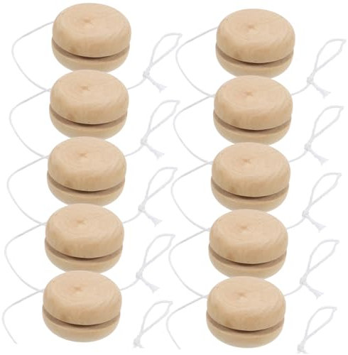 TOYANDONA Jo-jo-Spielzeug Für Kinder Aus Holz – Runde Schnur Für Pädagogisches Spielen – Jo-jo Aus Holz Mit Handbemalung Als Pädagogisches Kinderspielzeug