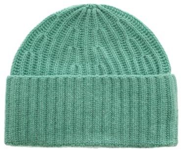 Zwillingsherz Grobstrick Mütze aus 100% Kaschmir - Hochwertige Unisex Strickmütze Uni Wintermütze schlicht für Damen Jungen Mädchen – Hat - One Size – Cashmere warm & weich -Frühjahr Herbst & Winter