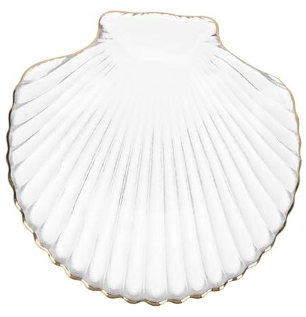 SHOWERORO Vajilla De Cristal Creativa Plato Para Dulces y Postres Diseño Forma De Para Guardar Pasteles Decoración Versátil Mesa