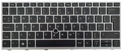 TECHNOLOGYVS Replacement For HP EliteBook Series 830 G5 G6 UK QWERTY Backlit Keyboard With TrackPoint Grey