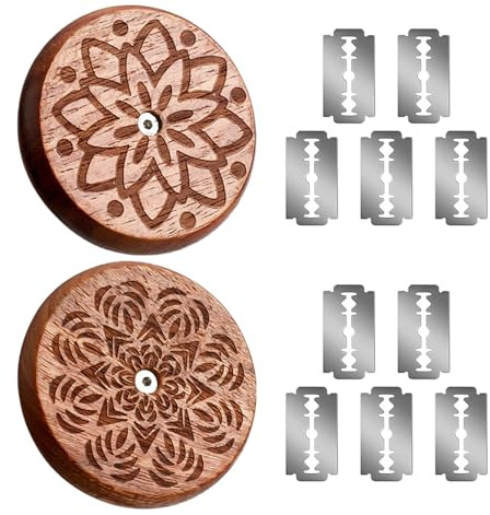CVDYWDJIE 2 Uds Cuchillos para Cortar Pan con 10 Uds Cuchillas De Repuesto, Herramientas para Hornear, Accesorios para Pan DIY, Herramientas para Cortar Pan