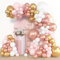 Luftballons Rosegold Set, 104 Stück Roséguld Luftballon Girlande mit Rosa Weiß Gold und Konfetti Ballons, Ballon Girlande Rosegold für Geburtstagsdeko Mädchen, Hochzeit Deko, Babyparty, Verlobung