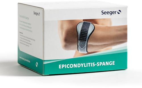 Seeger Medizinische Epicondylitis-Spange – Tennisellenbogen-Bandage für Golferarm & Schmerzen, Stützend & Entlastend | Für Herren & Damen, Rechts & Links, Perfekt für Kraftsport & Gym (Gr.3)