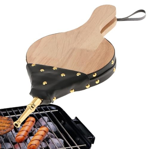 Feuerbalg - Holzbalg für Lagerfeuer im Innenbereich - große Holzkamine, Luftbläser für Lagerfeuer, Kamine für Öfen, Schmelzdüsen, Blasebalg für den