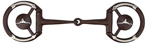 NutriEss Equestrian Wassertrense mit losem Ring, Kupfereinlage, PF ERDekaugebiss, antiker Western-Gebiss, Gag, Vollbacken-D-Ring-Trense für Reittraining