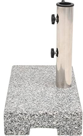 Eleganz Pied de parasol rectangulaire en granit - 25 kg - Pied de parasol stable pour jardin, terrasse et balcon - Résistant aux intempéries et durable - Idéal pour les parasols lourds