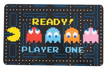 Pac-Man Brettchen - Ready! Player One Retro Frühstücksbrettchen Schneidebrettchen aus Resopal Schwarz