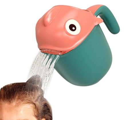 Jarra de baño para bebé, con asa, aspersor de ducha para niños, protección ocular, accesorio de baño