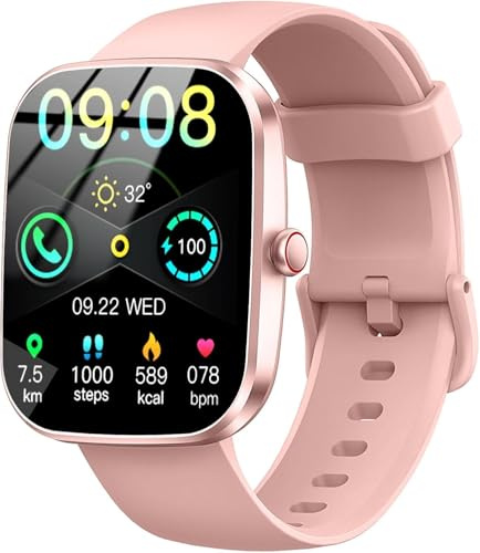 Smart Watch for Women, 1.91 HD Touch Screen Smart Watch Answer/Make Calls, Fitness Watch with Heart Rate/Sleep Monitor,100+ Sport Modes Fitness Tracker, IP68 Waterproof Smartwatch for Android iOS.