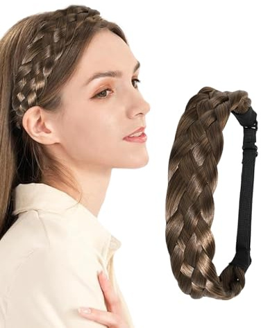Ceeyoll Geflochtenes Haarband, Handgefertigt, Haarband Geflochten, Hitzebeständiges Material, Haarteil Zopf, Partydekorationen, Geeignet für Mädchen und Frauen Oktoberfest Hochzeitsfeierdekorationen