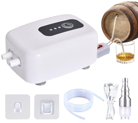 Electric Wine Transfer Pump,Food Grade Leakproof Homebrew Tool Kit,Wine Transfer Pump Kit with Hose - for Winemaking Beermaking Meadmaking