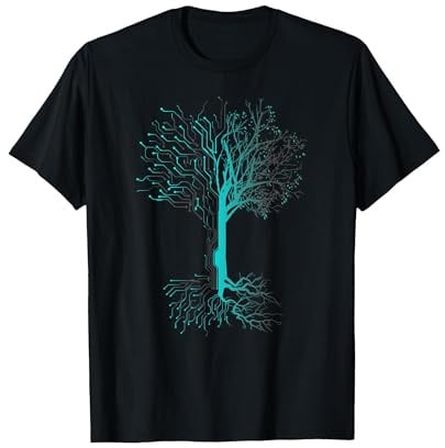 Digitaler Baum Informatiker Zocker CPU Computer Schaltplan T-Shirt
