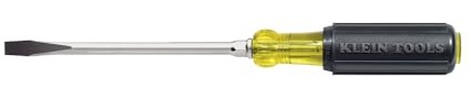 Klein Tools 602-4 1/4-Inch Keystone-Tip Screwdriver, Made in USA, with 4-Inch Heavy-Duty Round-Shank