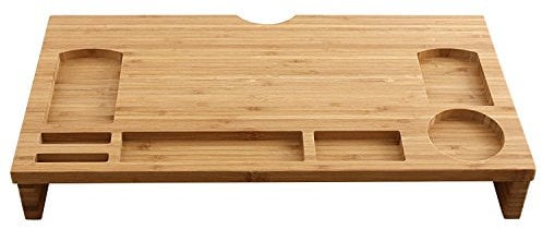Bramley Power Bamboo Wood Monitor Riser Raiser Plinth Stand for Monitor Laptop Computer TV (Original)