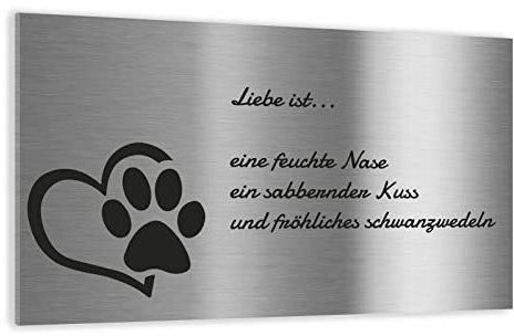 Jung Edelstahl Design Türschild verschiedene Größen und Motive personalisierbar. Edelstahlschild z.B. als Firmenschild, Büro- oder Briefkasten Schild (200X120 mm)