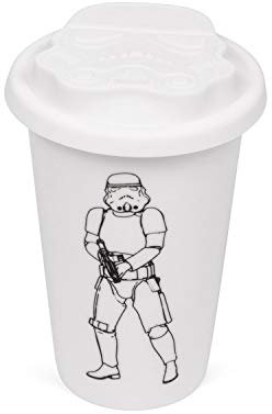 Shepperton Design STMTRPTMW - Taza de cerámica con tapa de silicona, color blanco