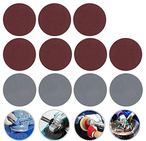 Enjoygoeu 100 Pezzi Dischi Carta Abrasivi per Levigatrice, Diametro 76 mm, Grana da 80/100/180/240/600/800/1000/2000/3000
