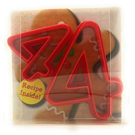 4 Four Digit Number Shaped Cookie Cutter Set of 2, Biscuit, Pastry, Fondant Clay Cutter