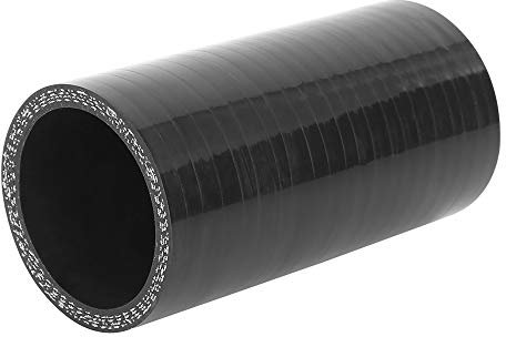 X AUTOHAUX Silikonschlauch Gerader Silikonverbinder Turborohr Schlauch 45mm Innendurchmesser 10cm Schwarz Unterdruckschlauch für Auto