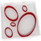 Set of 5 Oval Cutters Fondant Polymer Cookie Icing Crafts Clay