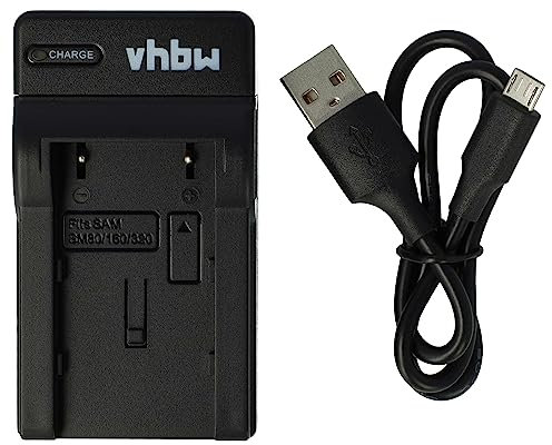 vhbw caricabatterie USB compatibile con Samsung VP-DC161, VP-DC161W, VP-DC163, VP-DC165W batterie di videocamera, reflex - Stazione di ricarica